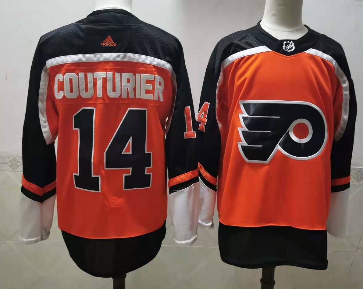 Men Philadelphia Flyers 14 Couturier orange Adidas Fashion NHL Jersey